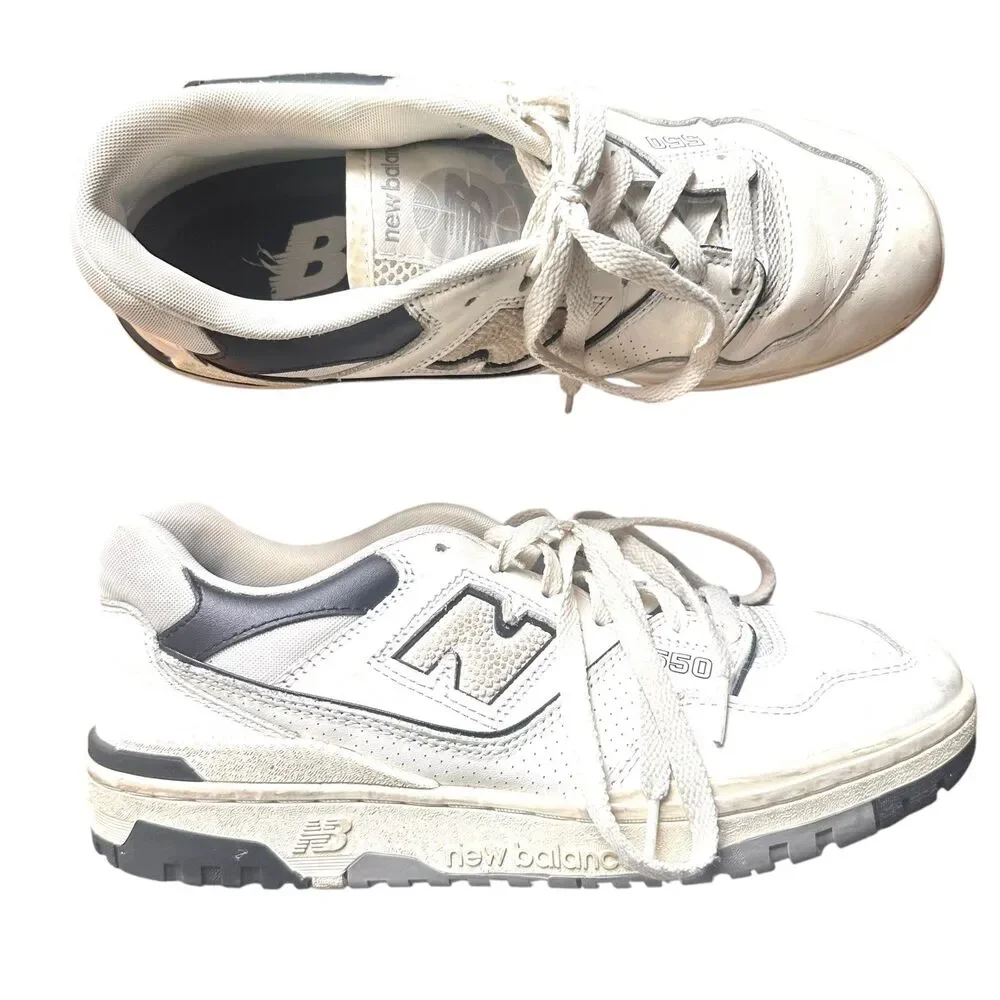 NEW BALANCE 550 White Sneakers‎ Sz 8.5
